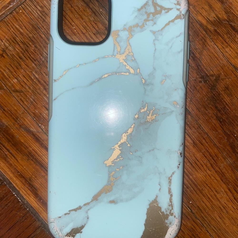 Marble Otterbox Design iPhone 11 Case - Blue and Gold